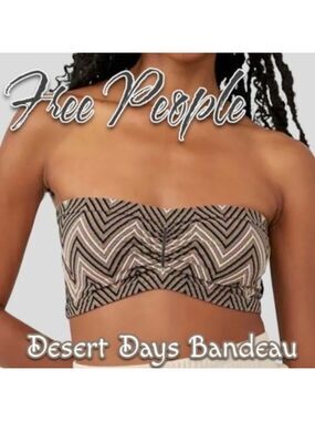 FREE PEOPLE NWT Desert Days Seamless Sweetheart Ruched Front Bandeau/Natural